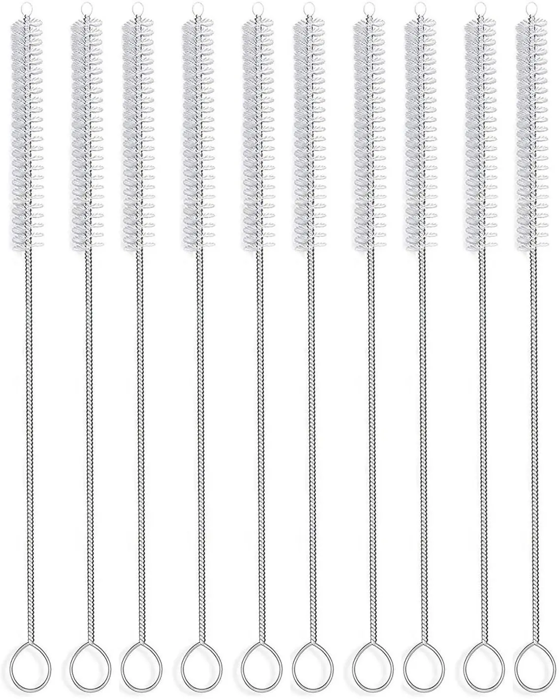 Weed Vaping Accessories - 10-teiliges Set Edelstahl-Reinigungsbürsten, Flexible Strohhalmbürsten, Rohrreiniger-Bürstenset
