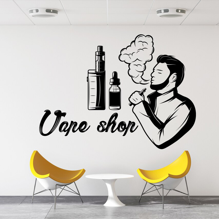 Vaping Store - Vape Shop Wandt attoo Fenster Aufkleber