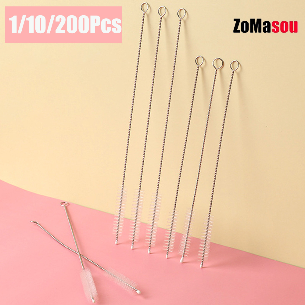 Weed Vaping Accessories - 1-200 Stücke Edelstahl Stroh Reinigungsbürste Unkraut