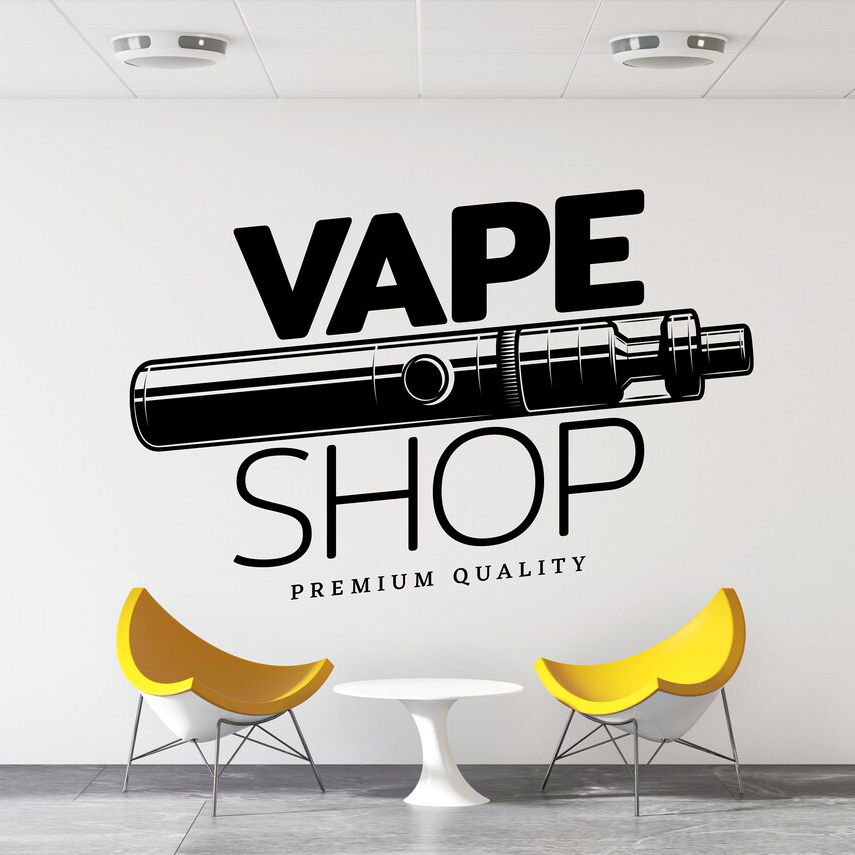 Vaping Store - Vape Shop Wandt attoo Fenster Aufkleber