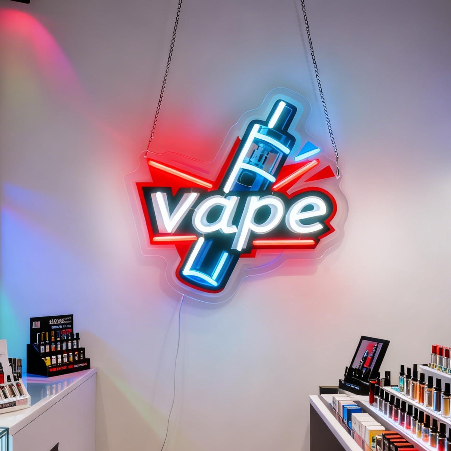 Vaping Store - Vape Neon-Schild USB Dimmbares LED-Neonlicht für