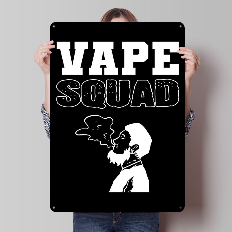 Vaping Store - Vape Squad Vape Store Owne Weißblech-Poster,
