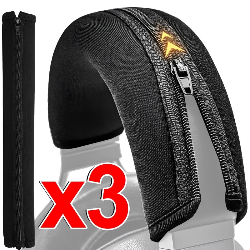 Audio Technica Headphone Ath-M50X - 1-3 Stück Reißverschluss-Kopfhörerschutzhülle, Polster-Kopfbügelabdeckung für Audio