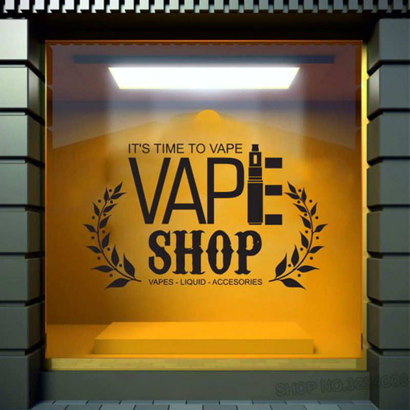 Vaping Store - Vape Shop Worte Wand Aufkleber Fenster