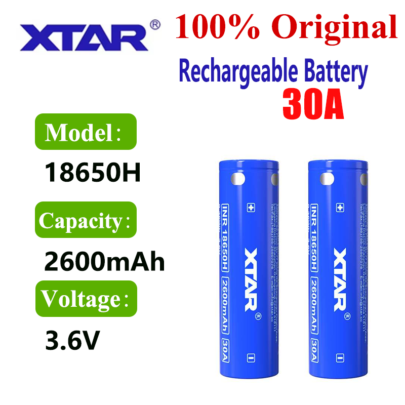 Vape Battery 18650 - Original XTAR 18650 2600mAh Akku CDR