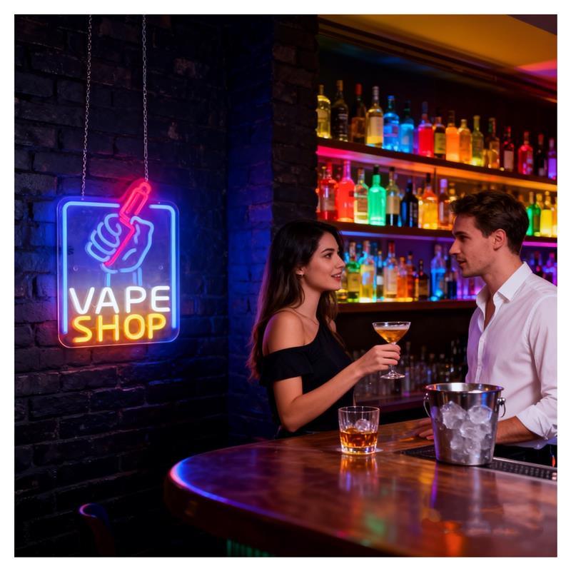Vape-Shop Neon-Schild: Hand ha – Vaping Store Bewertung und Preis
